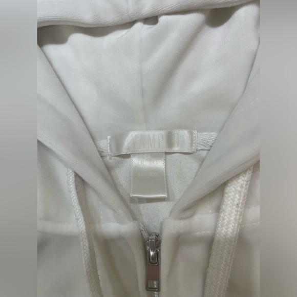 REVAMPED | Velour Cropped Zip Up Hoodie Size XXS - Picture 4 of 8